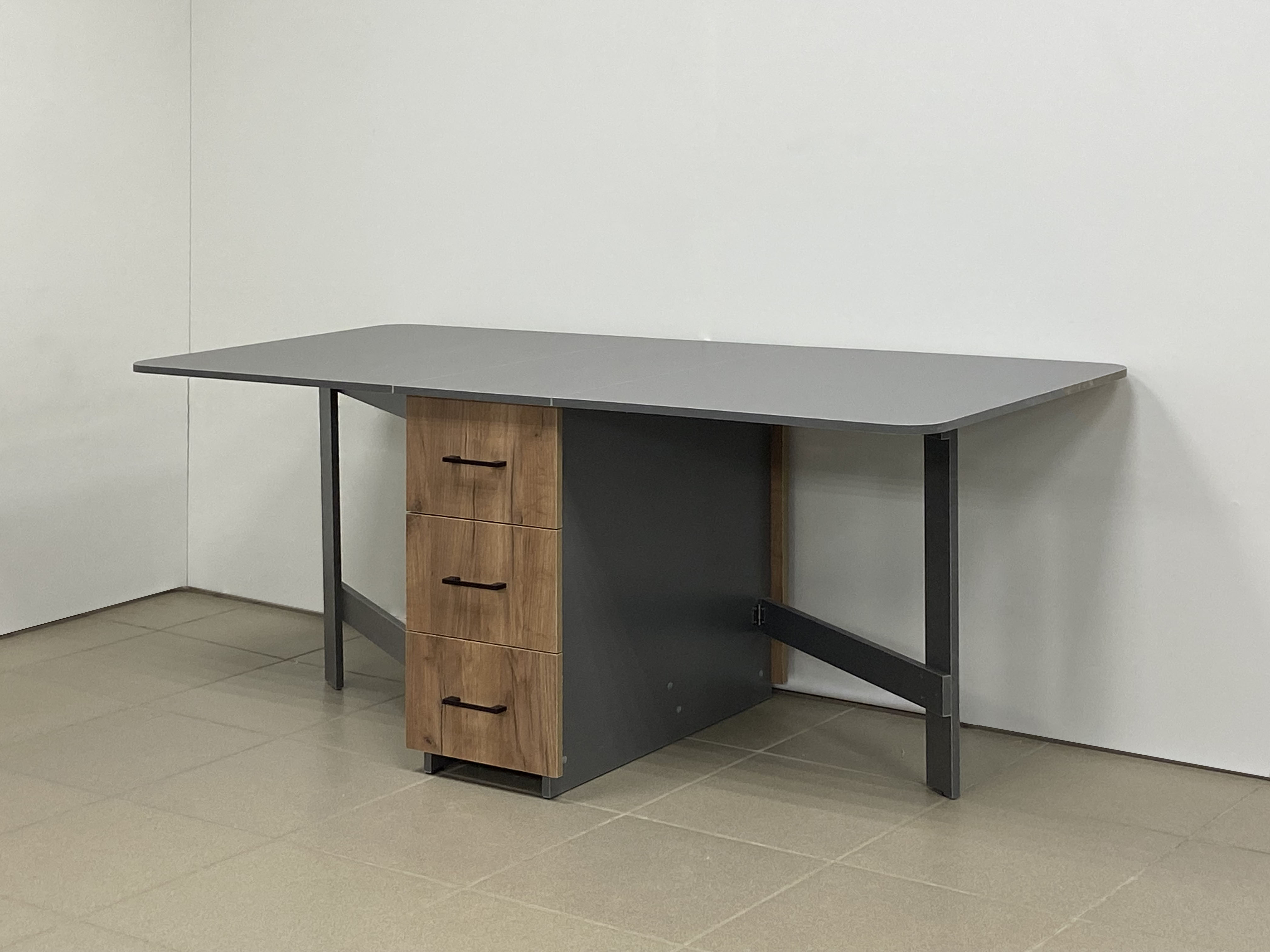 408 Стол книжка с ящиками и тумбой